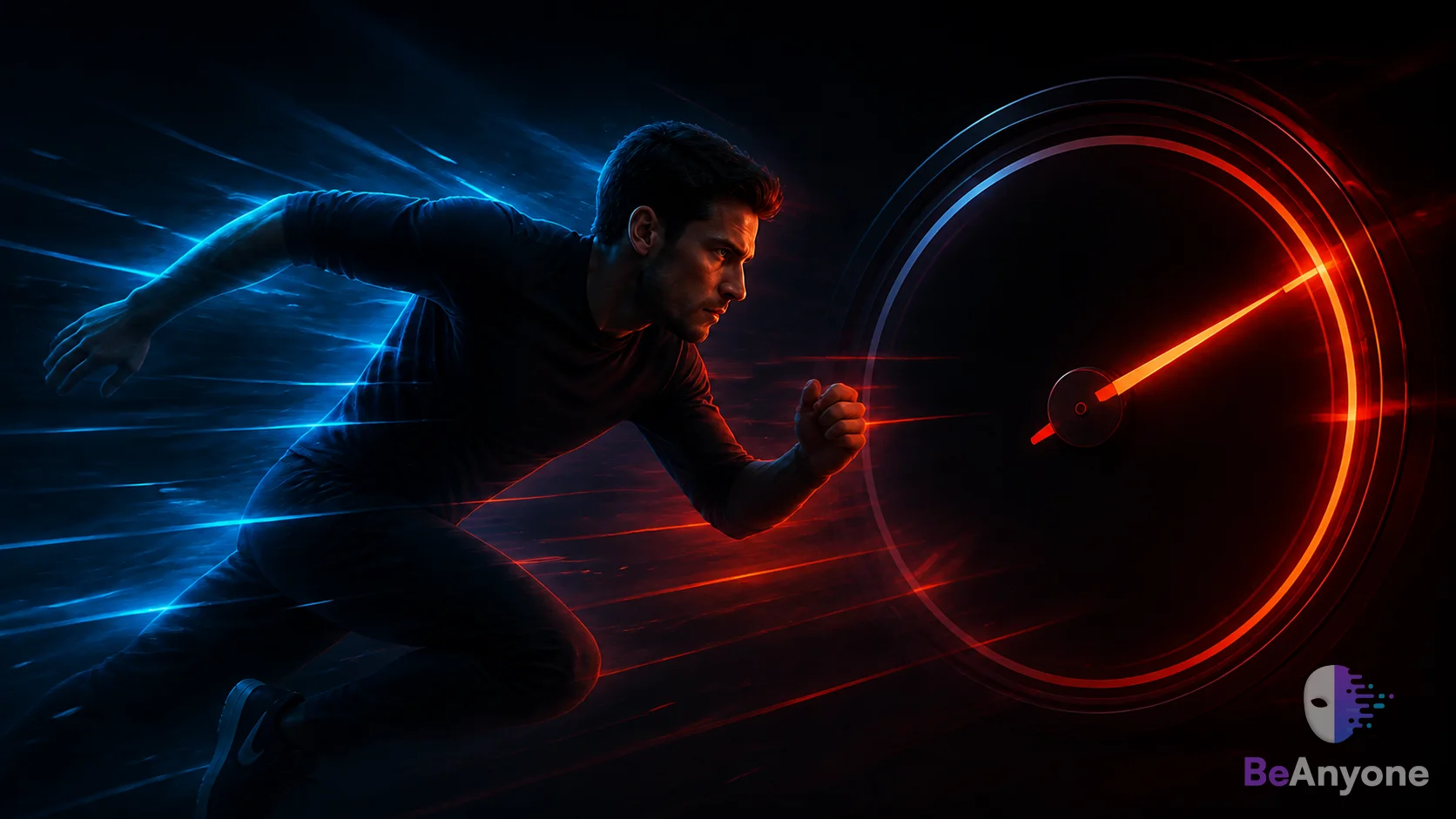 A creator appearing as a fictional digital character