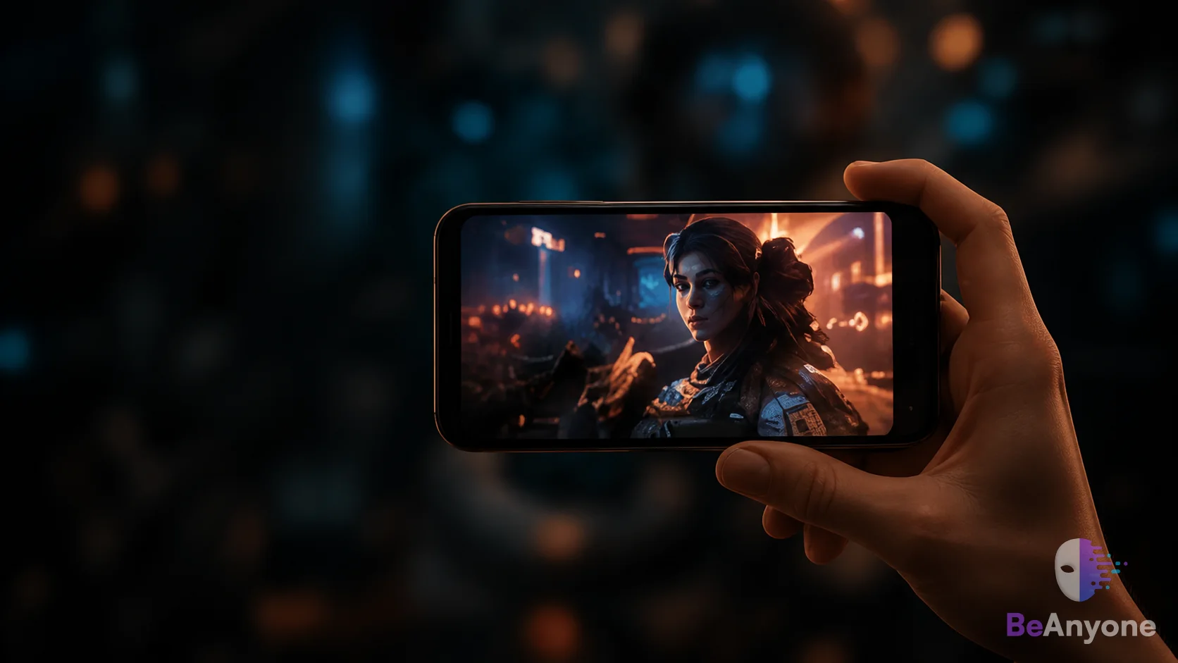 A creator appearing as a fictional digital character